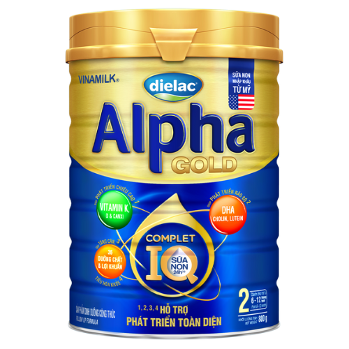  Sữa bột Dielac Alpha Gold số 2 800g (Sữa non) 