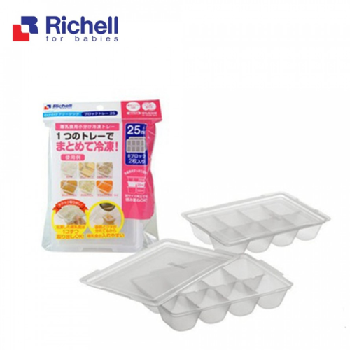  Bộ khay trữ đông thức ăn dặm Richell 25ml (2 khây x 8 ngăn) 
