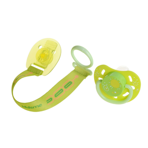  Ti ngậm dạ quang kèm dây đeo kidsme size S màu Chanh (Từ 3 tháng tuổi) 