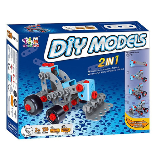  Bộ đồ chơi lắp ghép 3D mô hình xe cẩu, máy xúc 120 chi tiết TLH-14 Toys House 