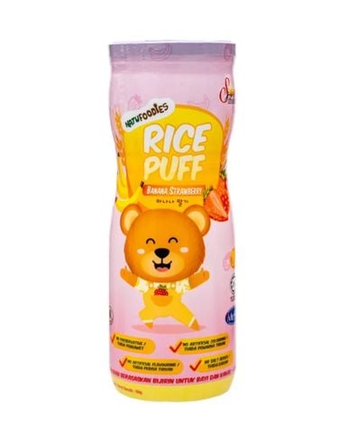  Bánh gạo ăn dặm hữu cơ Natufoodies vị dâu chuối 60g (Trên 8 tháng) - Natufoodies 