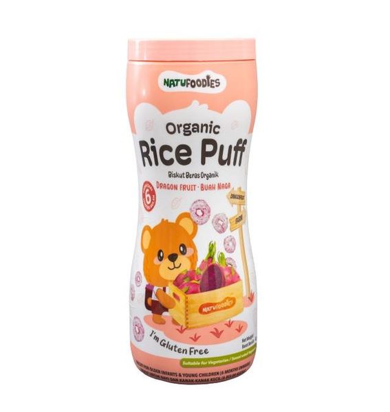  Bánh gạo ăn dặm hữu cơ Natufoodies vị thanh long 42g (Trên 8 tháng) - Natufoodies 