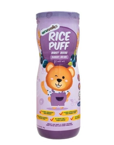  Bánh gạo ăn dặm hữu cơ Natufoodies vị việt quất 60g (Trên 8 tháng) - Natufoodies 