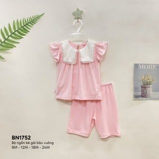  Bộ ngắn bé gái bâu vuông 1752 - HELLO BnB 