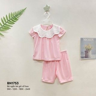  Bộ ngắn bé gái cổ hoa 1753 - HELLO BnB 
