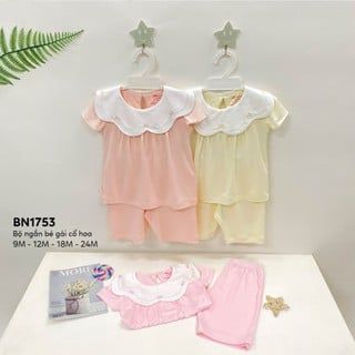 Bộ ngắn bé gái cổ hoa 1753 - HELLO BnB 