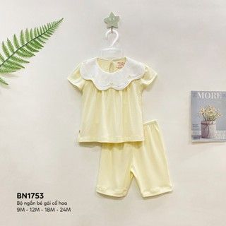  Bộ ngắn bé gái cổ hoa 1753 - HELLO BnB 