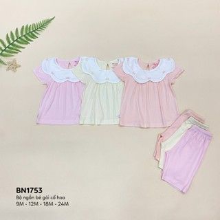  Bộ ngắn bé gái cổ hoa 1753 - HELLO BnB 