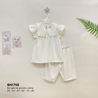  Bộ ngắn bé gái bâu vuông 1758 - HELLO BnB 