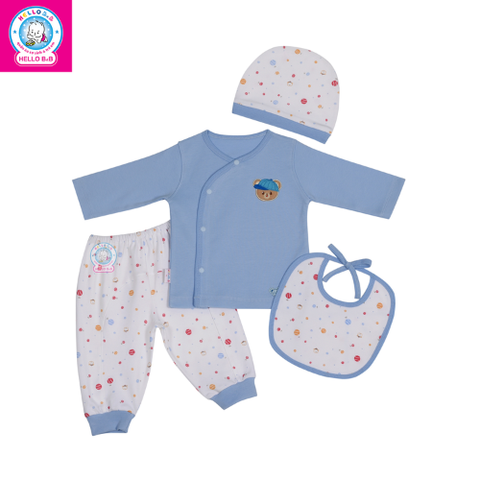  Set sơ sinh vớ bông bé trai 1016 