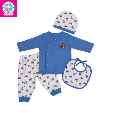  Set sơ sinh vớ bông bé trai 1016 