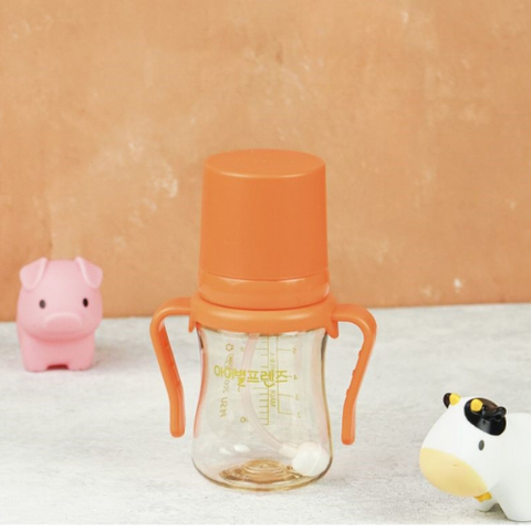  Bình ống hút tập uống cho bé IBYEOL Friends PESU (200ml) 