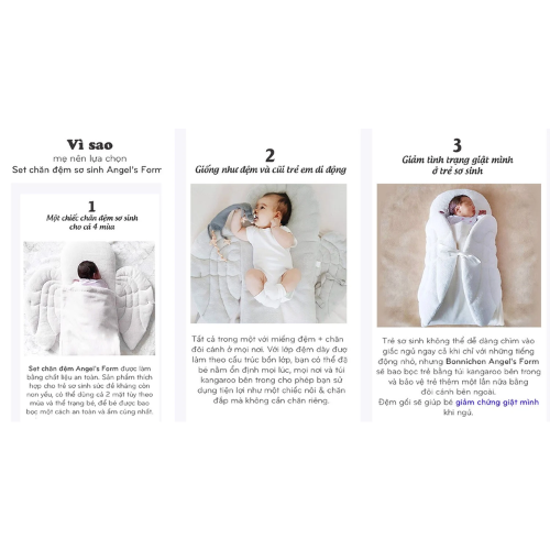  Set chăn đệm sơ sinh thiên thần (Koni Angel) 