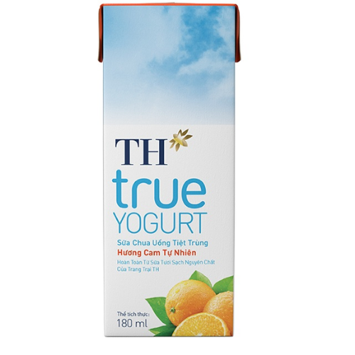  Sữa chua uống tiệt trùng hương cam TH Yogust 180ml 