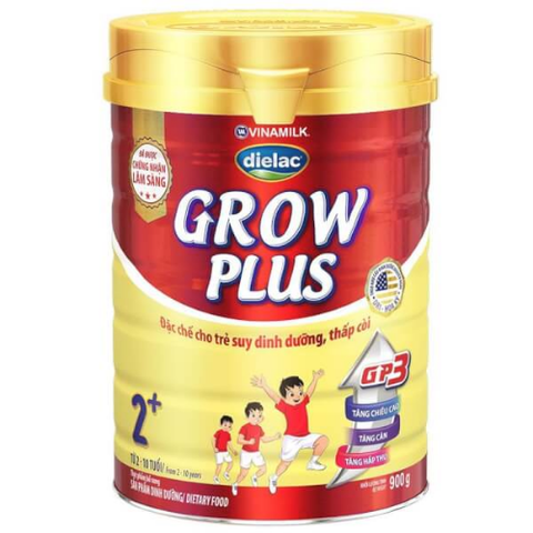  Sữa bột Dielac Grow 2+ đỏ 900g (2-10 tuổi) 