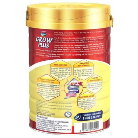  Sữa bột Dielac Grow 2+ đỏ 900g (2-10 tuổi) 