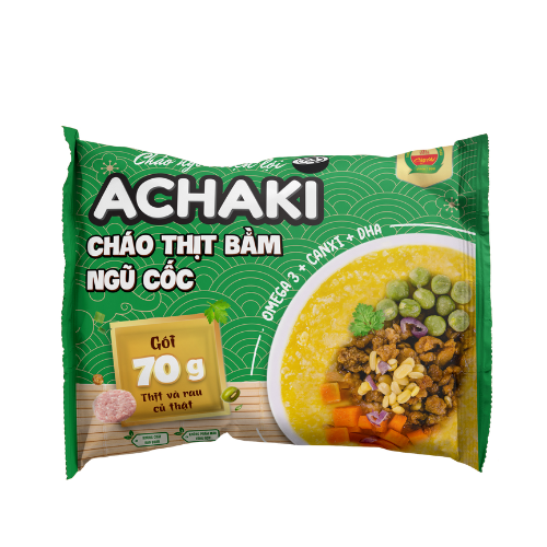  Cháo thịt bằm ngũ cốc Achaki 