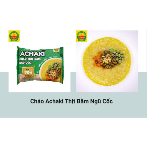  Cháo thịt bằm ngũ cốc Achaki 
