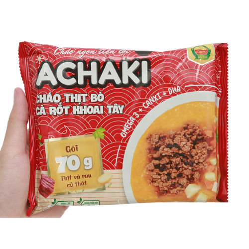  Cháo thịt bò cà rốt khoai tây Achaki 