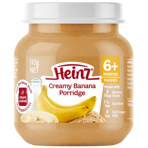  Dinh dưỡng đóng lọ Heinz vị kem chuối 110g (+6 tháng) 