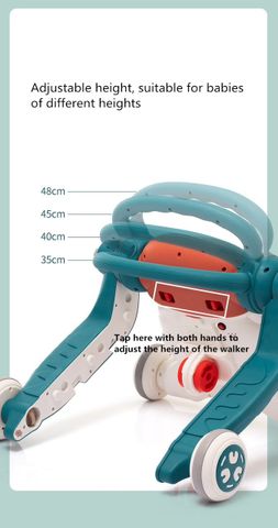  Xe tập đi chòi chân 3 trong 1 BW-Z206 Baby walker Xám đậm-Nâu 250006206 - Everest Kid 