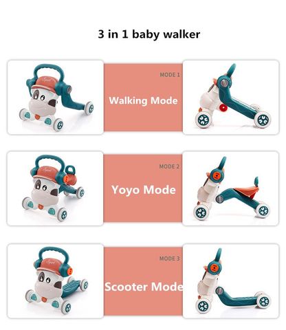  Xe tập đi chòi chân 3 trong 1 BW-Z206 Baby walker Cam 250005206 - Everest Kid 