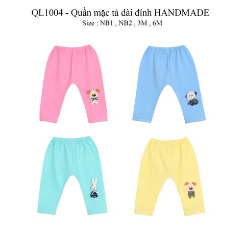  Quần mặc tã dài đính handmade 1004 - BabyOne 