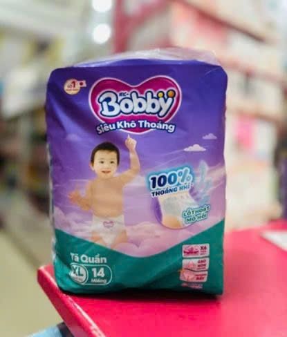  Tã quần Bobby size XL - 14 miếng ( từ 12 - 17kg) 