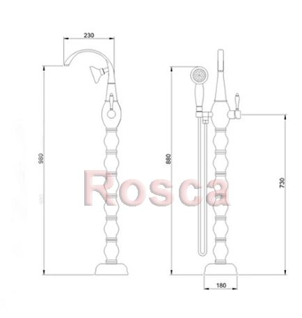 Sen Tắm Bồn Rosca 2503