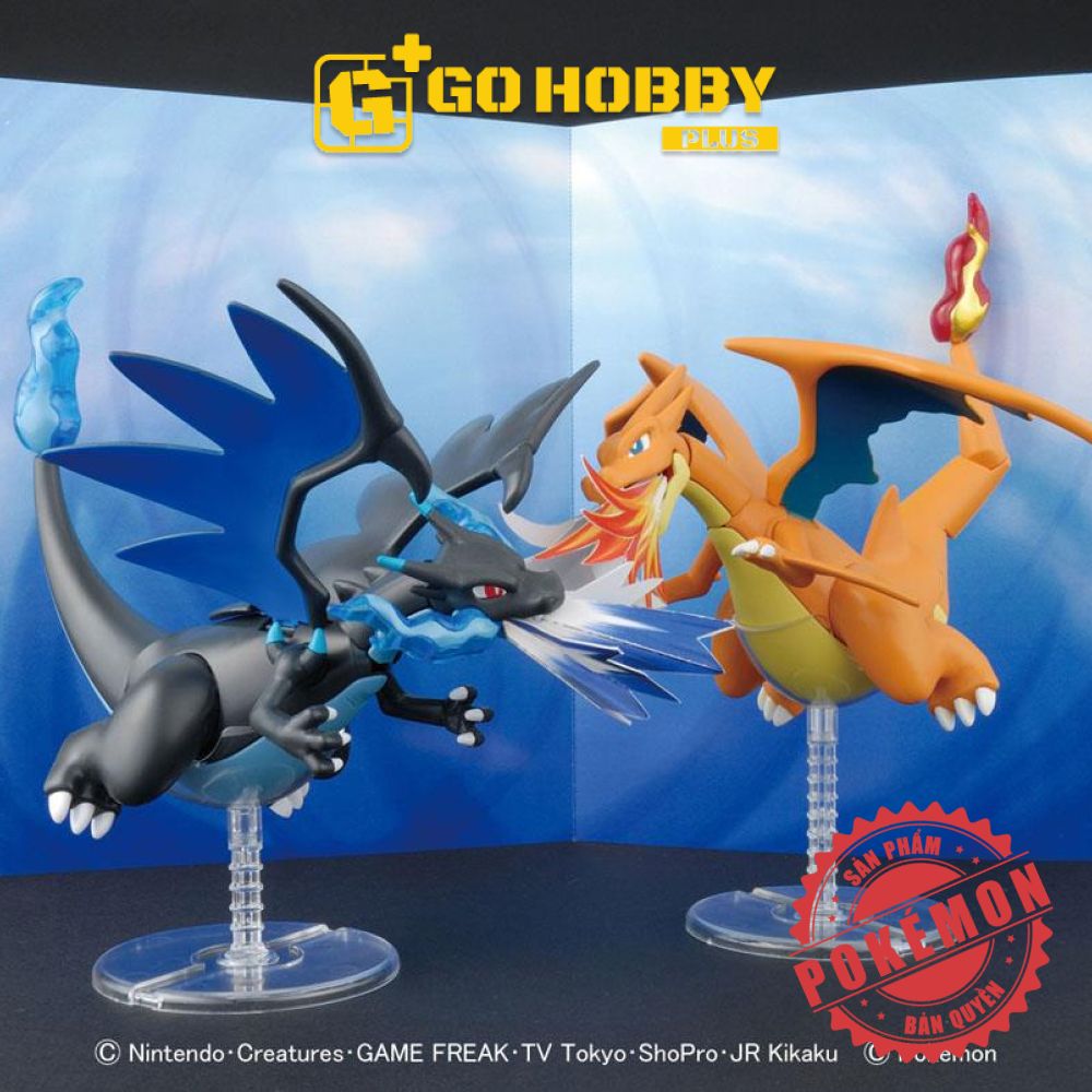 mô hình lắp ráp Pokemon Plastic Model Collection Select Series Mega Lizardon  X Plastic model Bandai