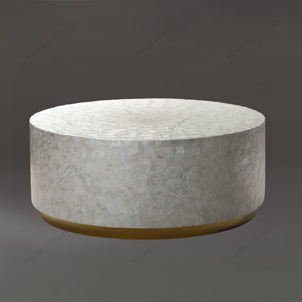  BÀN TRÀ KHỐI TRÒN MERMAID CHÂN INOX 