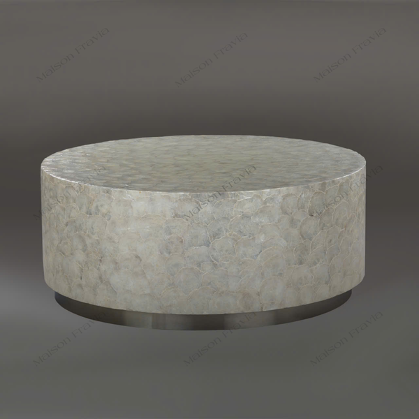  BÀN TRÀ KHỐI TRÒN MERMAID CHÂN INOX 