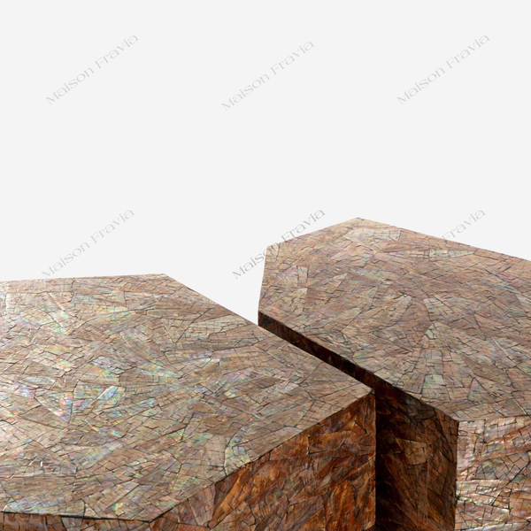  Bàn Trà Khảm Trai Kaleildoscope Hexagon 