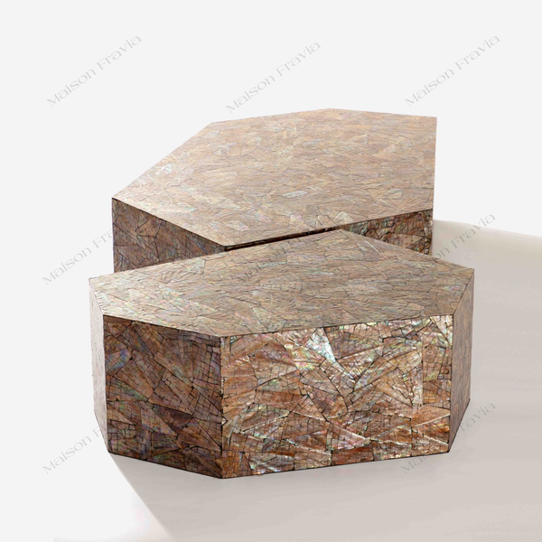  Bàn Trà Khảm Trai Kaleildoscope Hexagon 