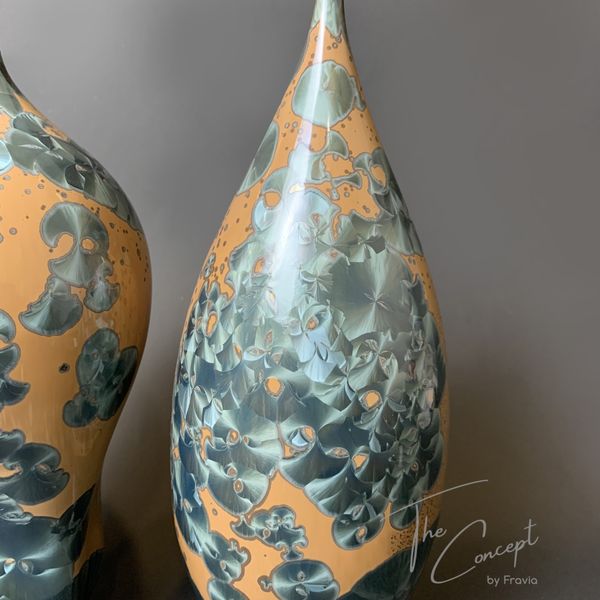  Bình Decor Đủ Sài Men Gốm Kết Tinh Xanh Lục Bảo 