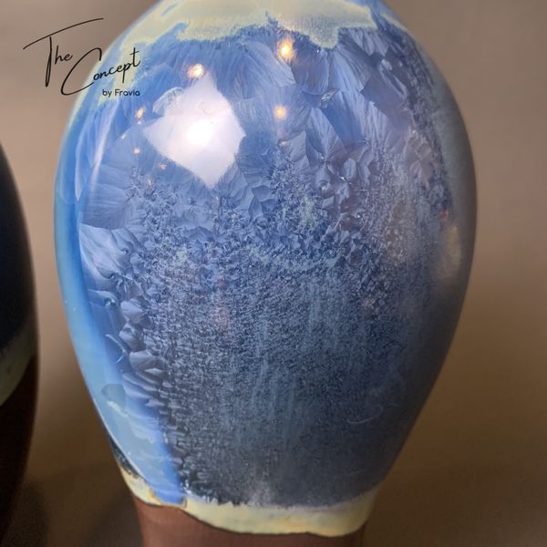  Bình Decor Đủ Sài Men Gốm Kết Tinh Xanh Nâu 