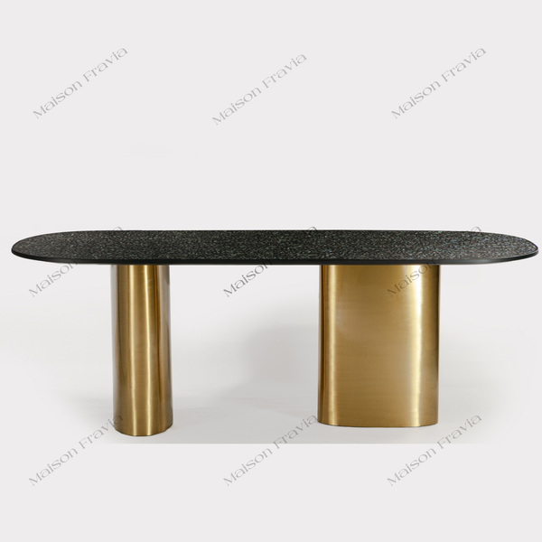  BÀN ĂN SƠN MÀI KHẢM TRAI MOSAIC LACQUER 