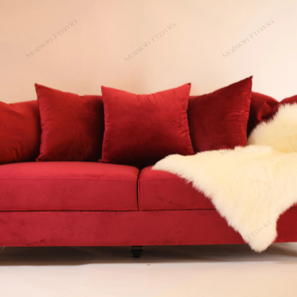  Sofa Velvet Burgunfy 