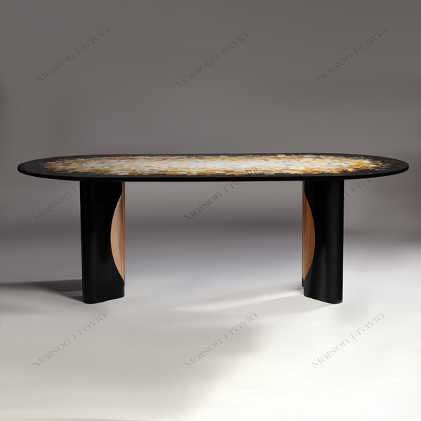  Bàn ăn cẩn sừng/ Lar Corne D'Or Lacquer 