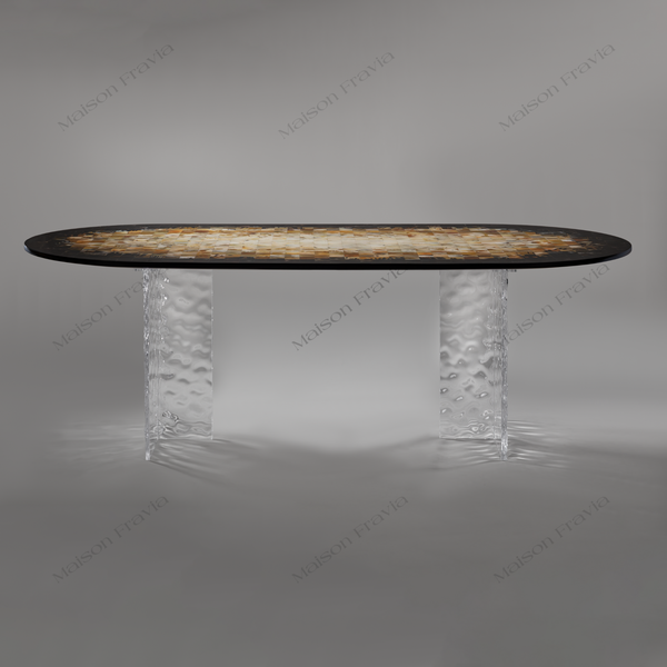  Bàn ăn Cẩn Sừng Cao Cấp/ Lar Corne D'Or Lacquer 