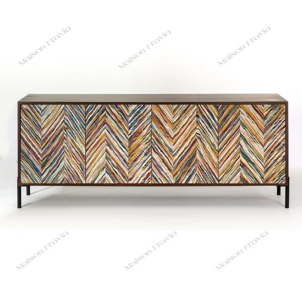  KỆ TỦ Veneer Wavy Wave Cabinet | Wavy Wave Cabinet 