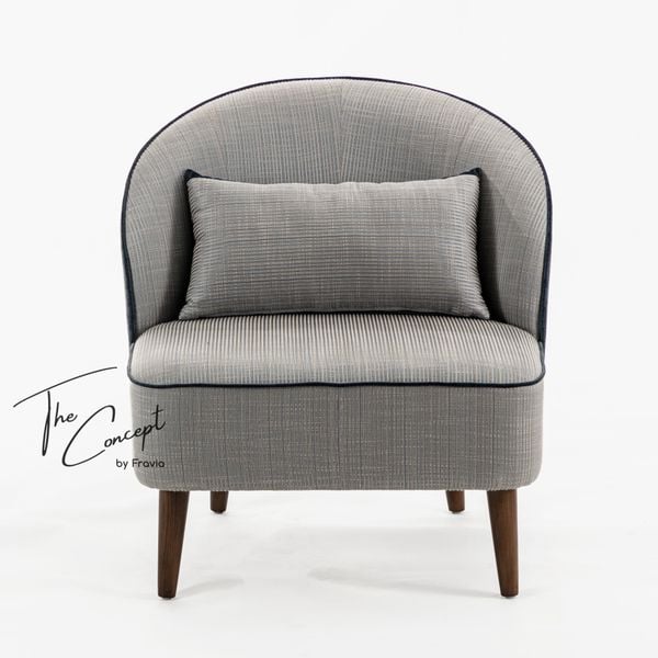  BLUE TEXTURED ARMCHAIR 