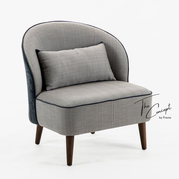  BLUE TEXTURED ARMCHAIR 