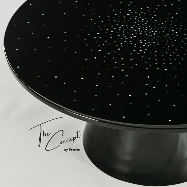  STARRY ABALONE SHELL MOSAIC LACQUER COFFEE TABLE 