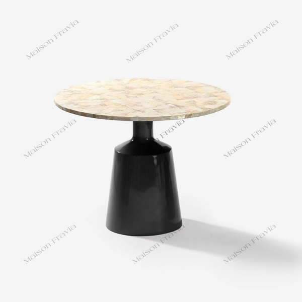  Bàn Trà Khảm Trai Prisma - Chân Trụ Composite 