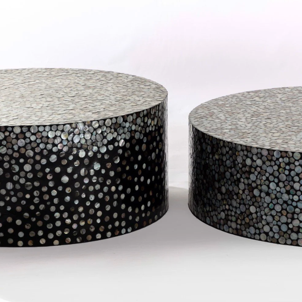  Moon Snowflakes Mother-of-Pearl Shell Mosaic Coffee Table 