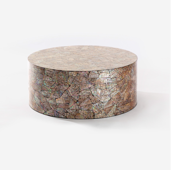  Moon Kaleidoscope Mother-of-Pearl Shell Mosaic Coffee Table 