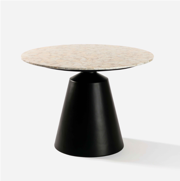  Prisma Mother-of-Pearl Shell Mosaic Dinning Table - Composite Leg 