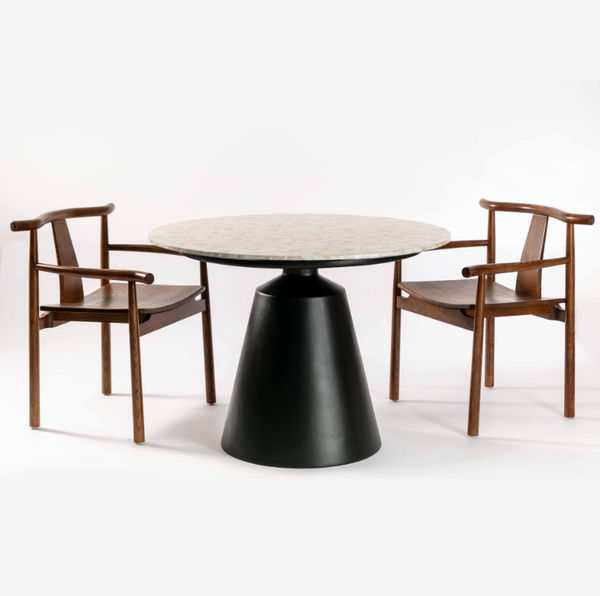  Prisma Mother-of-Pearl Shell Mosaic Dinning Table - Composite Leg 