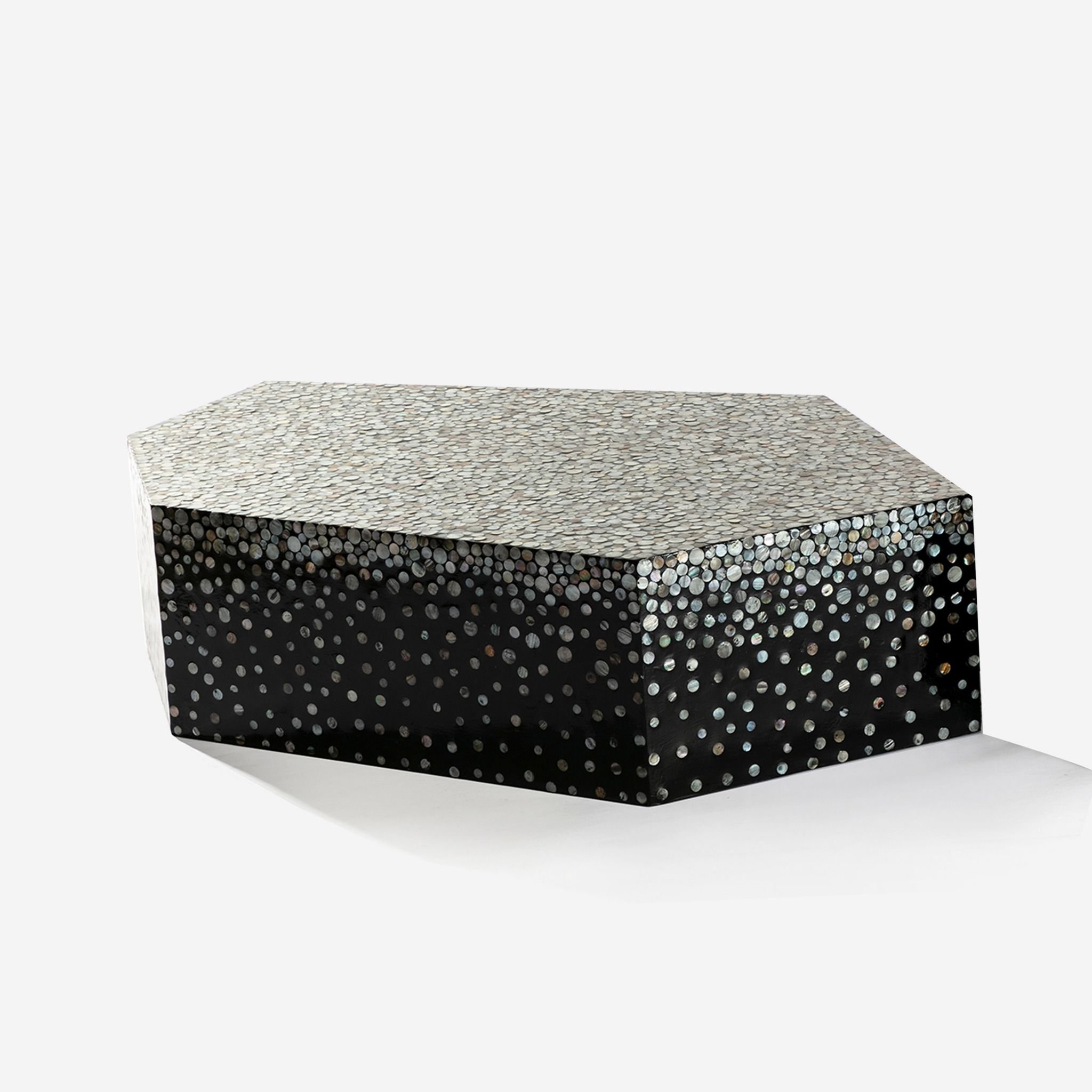  Bàn Trà Khảm Trai Snowflakes Hexagon 